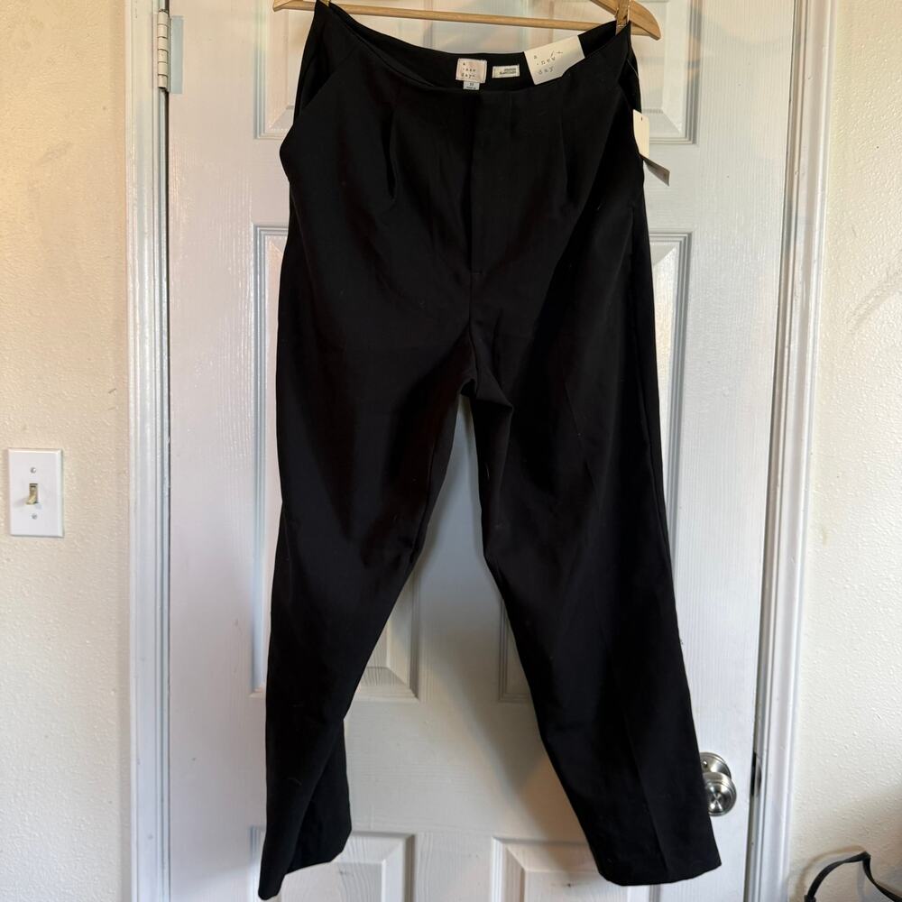 NWT a new day high rise straight leg ankle pants black size 10